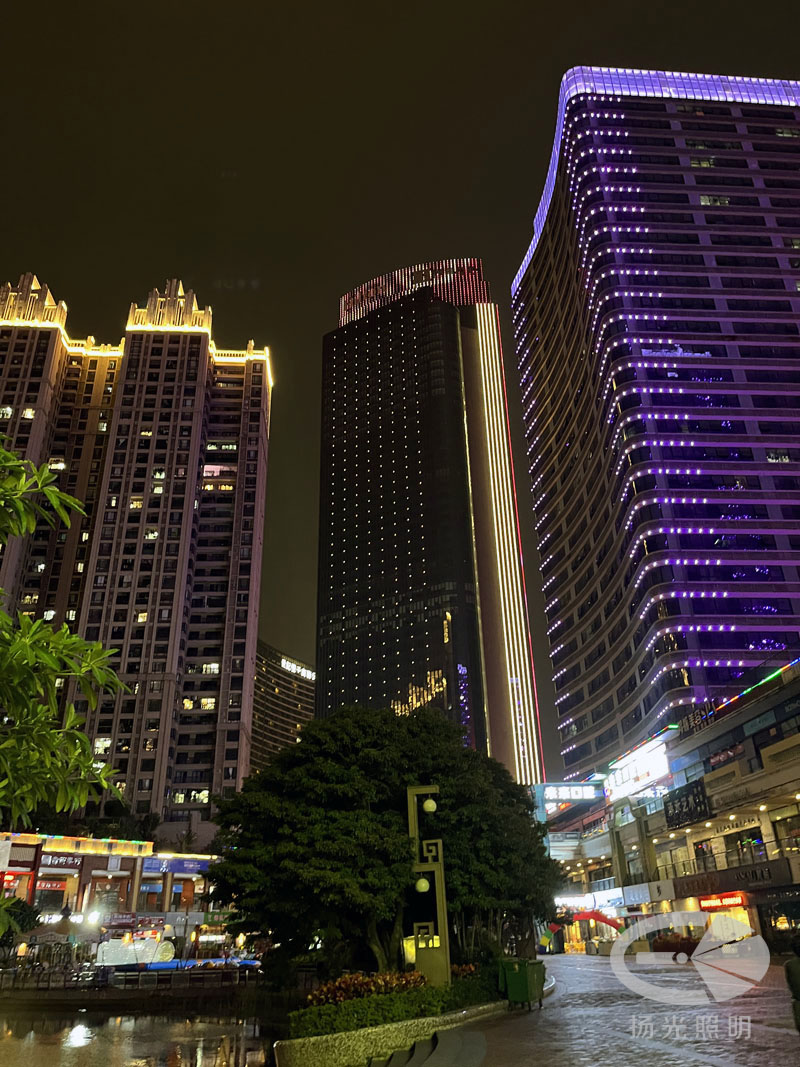 酒店夜景燈光工程實拍圖